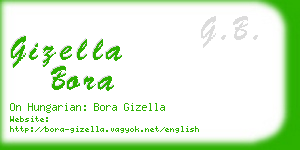 gizella bora business card